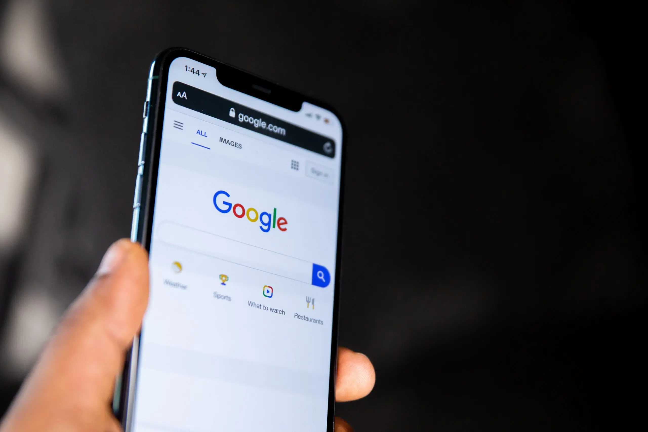 Google search results on a laptop — AI Overviews now answer many searches before a website gets clicked